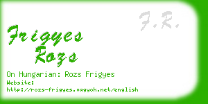 frigyes rozs business card